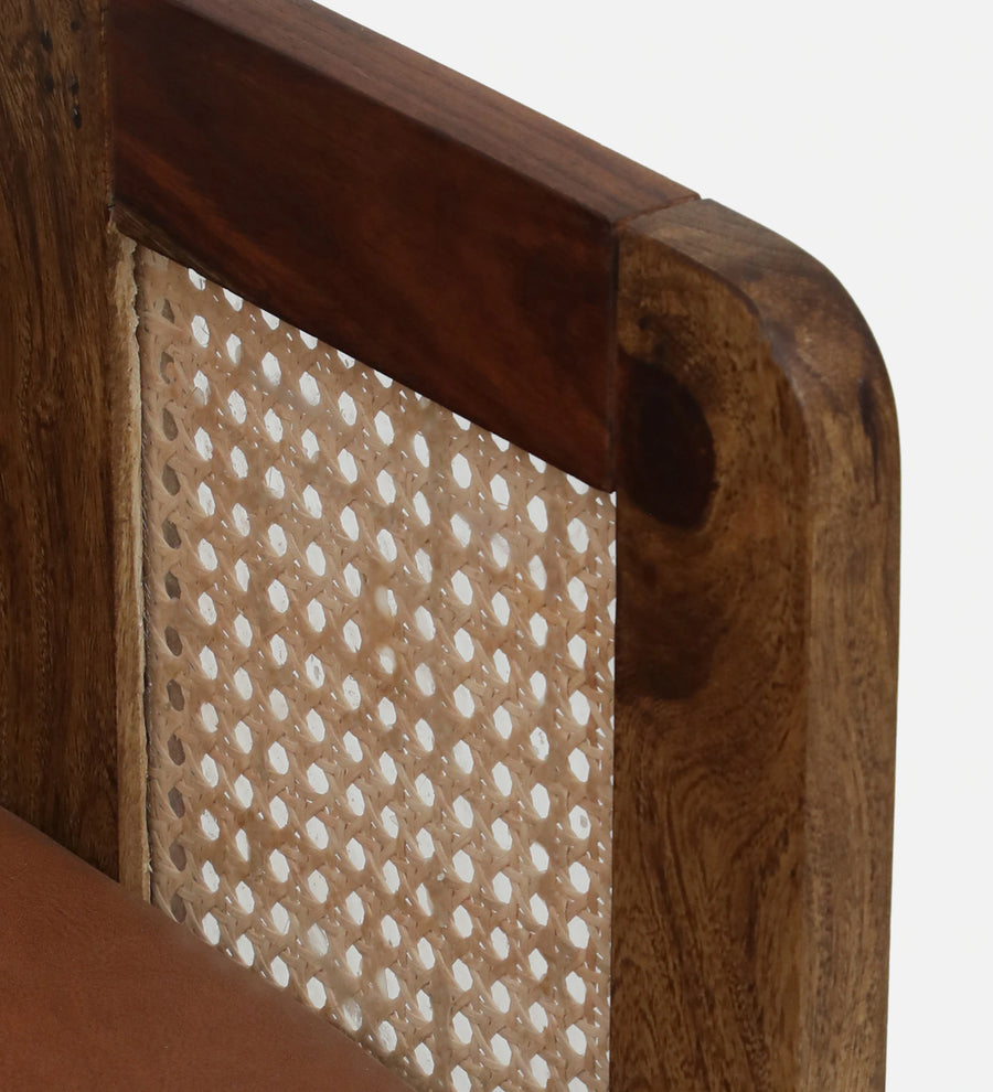 Milini Sheesham Wood Dining Chair In Provincial Teak Finish With Upholstery - Febonic Living