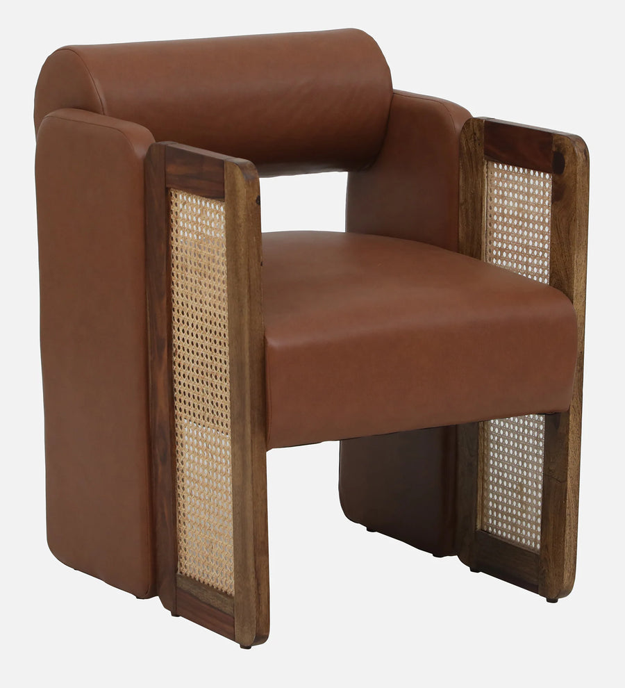 Milini Sheesham Wood Dining Chair In Provincial Teak Finish With Upholstery - Febonic Living