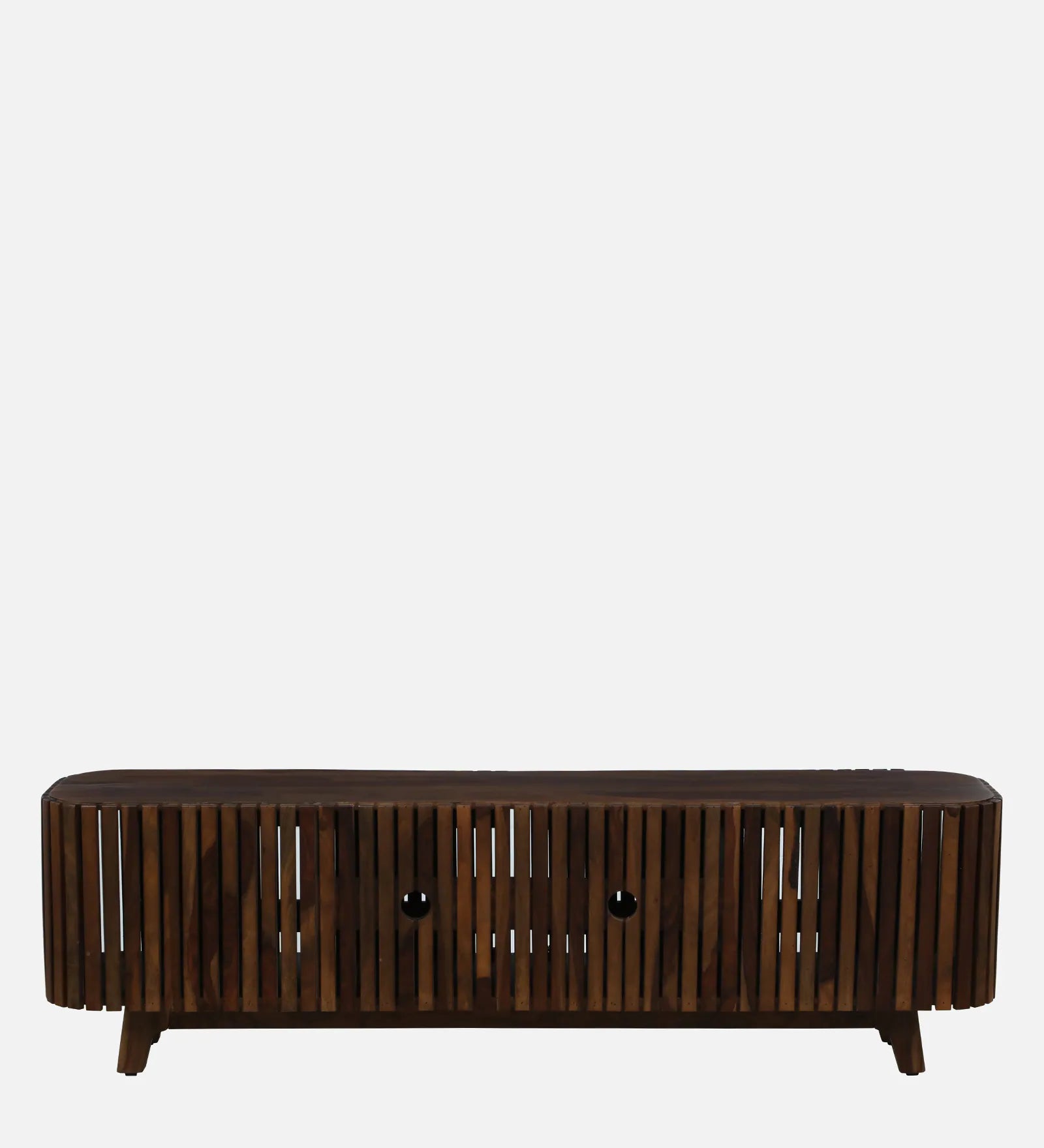 Milini Sheesham Wood TV Console In Provincial Teak Finish For TV's Up To 70 In - Febonic Living