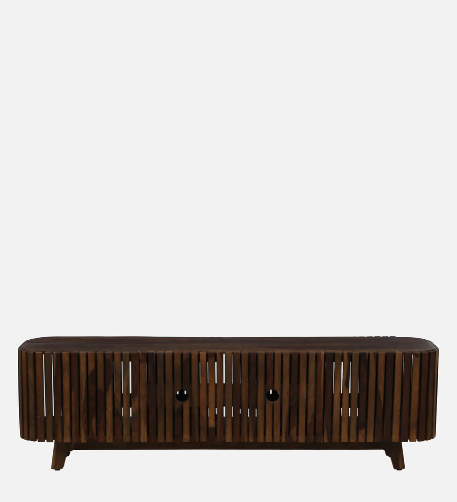 Milini Sheesham Wood TV Console In Provincial Teak Finish For TV's Up To 70 In - Febonic Living