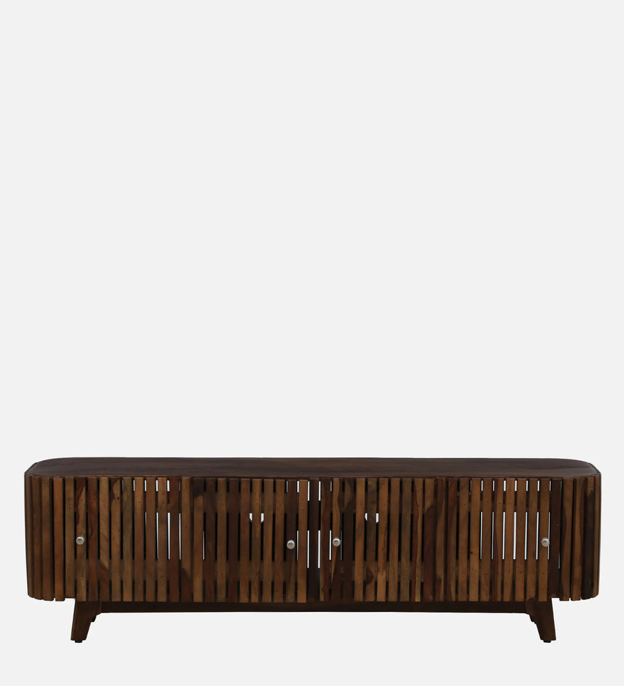 Milini Sheesham Wood TV Console In Provincial Teak Finish For TV's Up To 70 In - Febonic Living