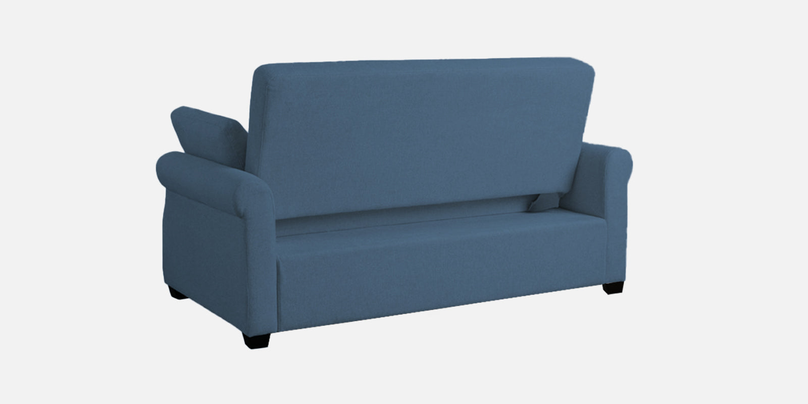 Fornia Fabric 3 Seater Pull Out Sofa Cum Bed In Light Blue back view - Febonic Living