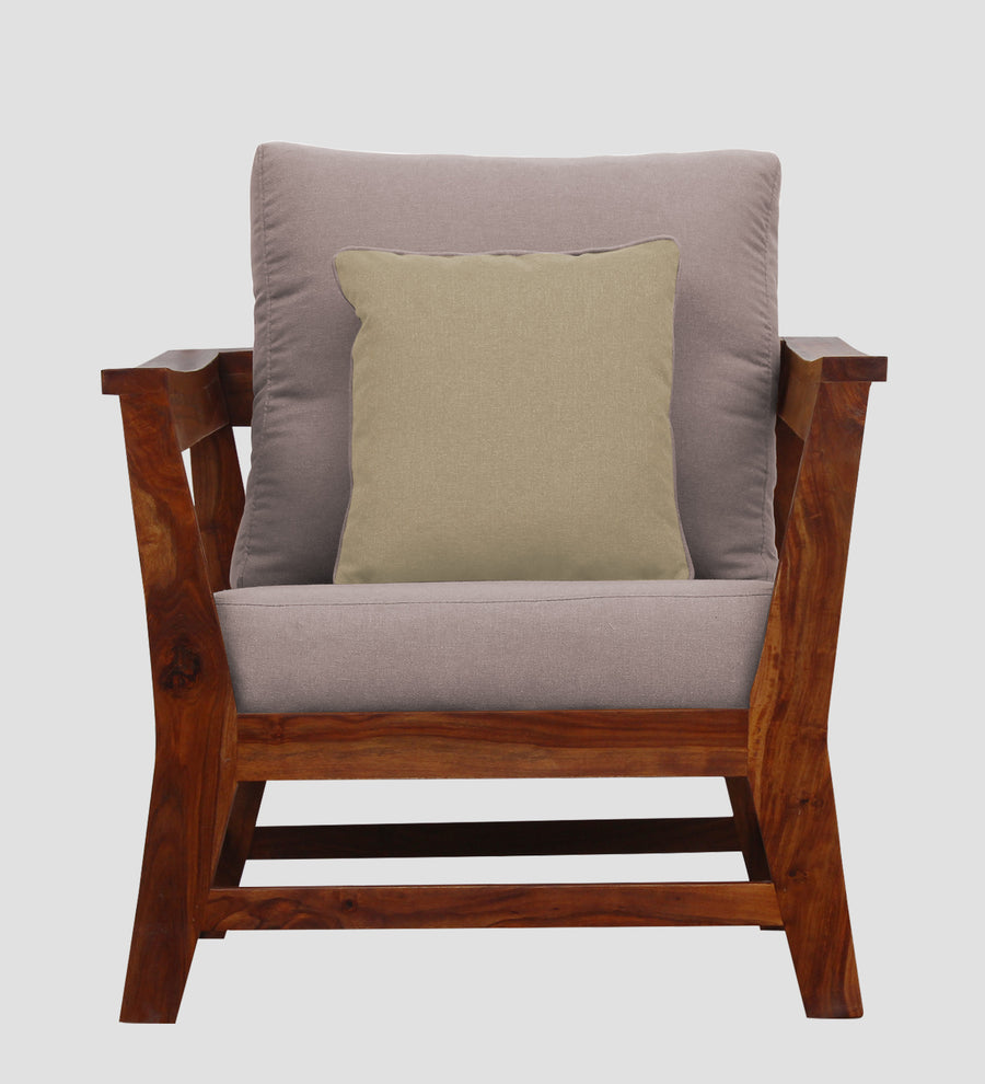 Fuju Fabric 1 Seater Sofa In Almond Beige Colour - Febonic Living
