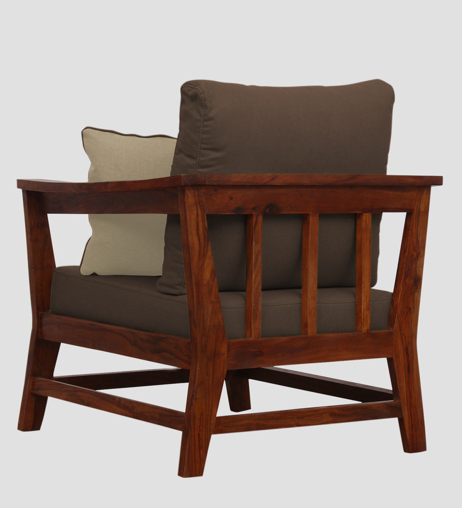 Fuju Fabric 1 Seater Sofa In Rosy Brown Colour - Febonic Living