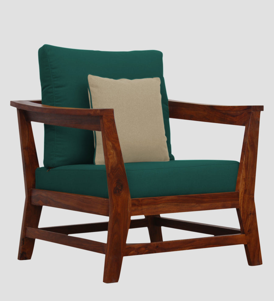 Fuju Fabric 1 Seater Sofa In Sage Green Colour - Febonic Living