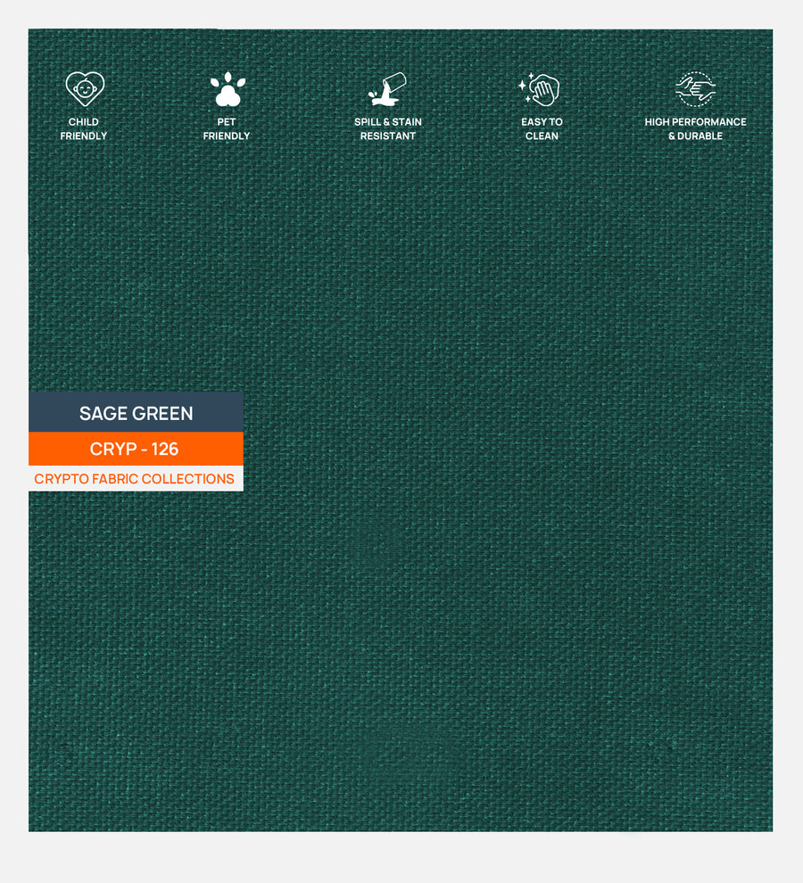 Fuju Fabric 1 Seater Sofa In Sage Green Colour - Febonic Living