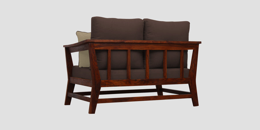 Fuju Fabric 2 Seater Sofa In Caramel Brown Colour - Febonic Living