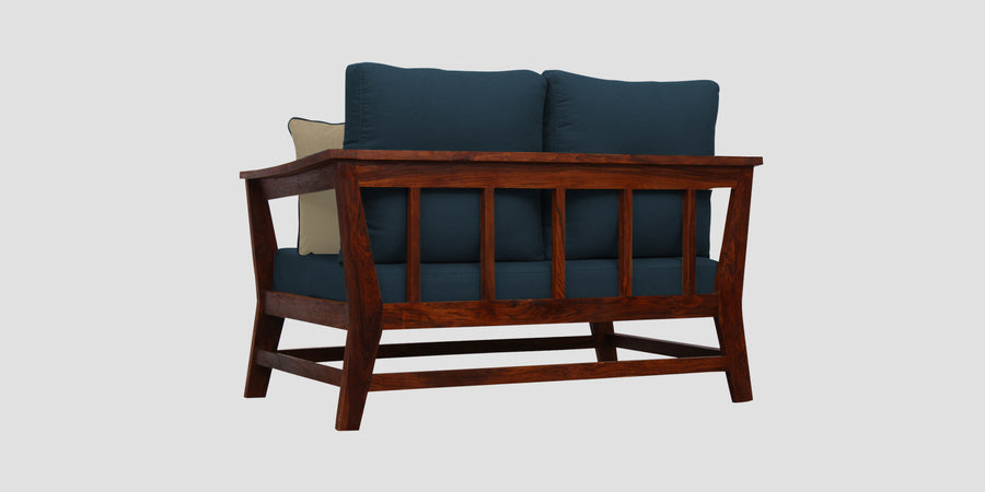 Fuju Fabric 2 Seater Sofa In Cool Blue Colour - Febonic Living