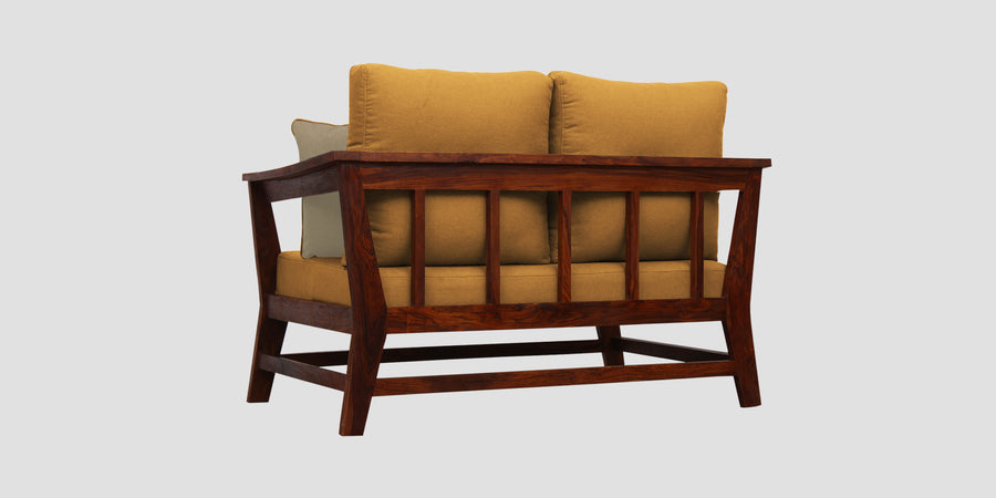 Fuju Fabric 2 Seater Sofa In Corn Yellow Colour - Febonic Living