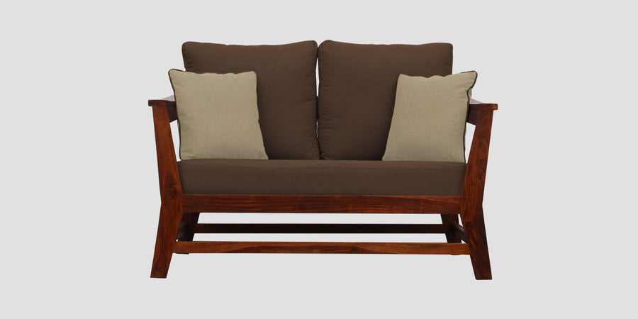 Fuju Fabric 2 Seater Sofa In Ash Brown Colour - Febonic Living