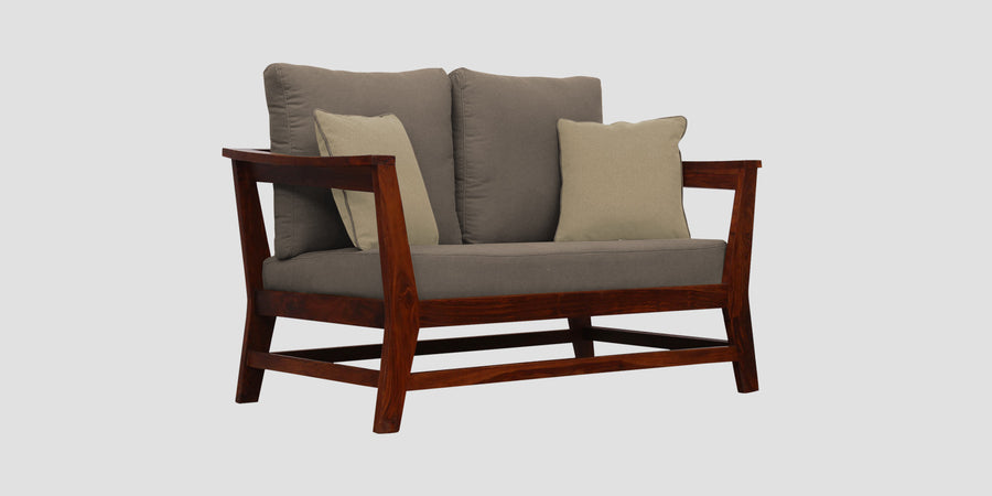 Fuju Fabric 2 Seater Sofa In Hazel Beige Colour - Febonic Living
