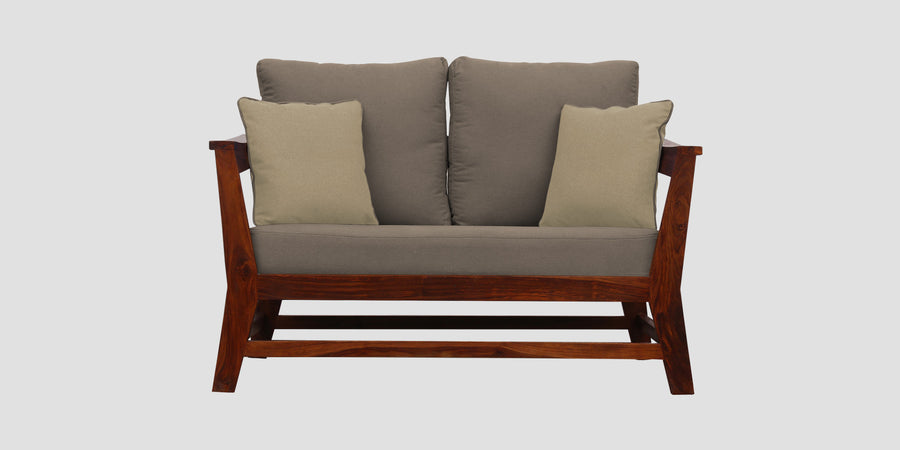 Fuju Fabric 2 Seater Sofa In Hazel Beige Colour - Febonic Living