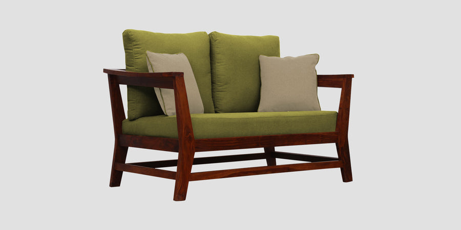Fuju Fabric 2 Seater Sofa In Kelly Green Colour - Febonic Living