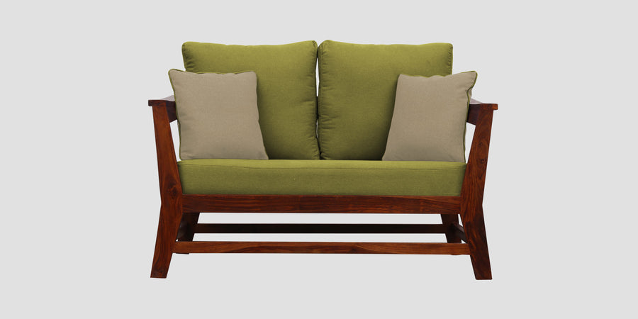 Fuju Fabric 2 Seater Sofa In Kelly Green Colour - Febonic Living