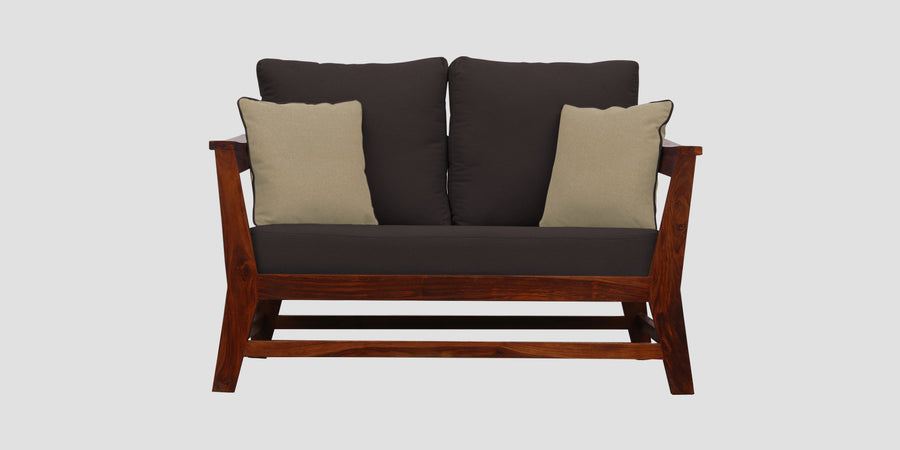 Fuju Fabric 2 Seater Sofa In Pebble Brown Colour - Febonic Living