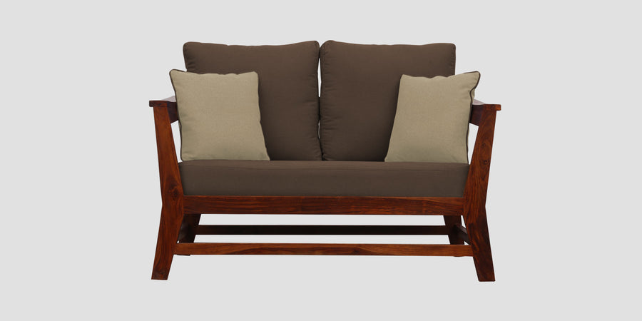 Fuju Fabric 2 Seater Sofa In Rosy Brown Colour - Febonic Living
