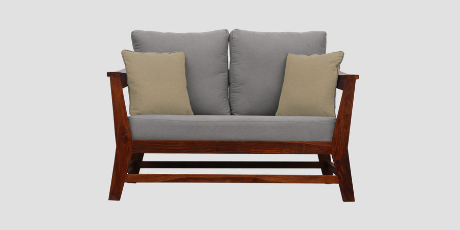 Fuju Fabric 2 Seater Sofa In Silver Grey Colour - Febonic Living
