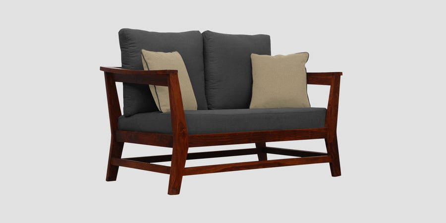 Fuju Fabric 2 Seater Sofa In Stone Grey Colour - Febonic Living