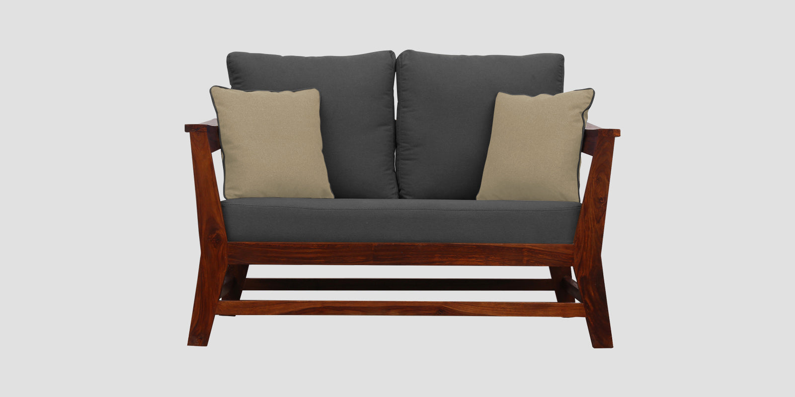 Fuju Fabric 2 Seater Sofa in Crypto Stone Grey Colour - Febonic Living