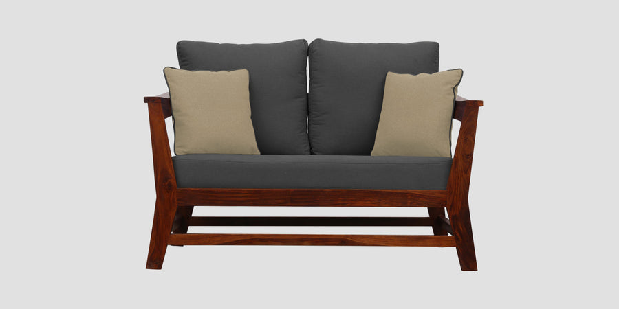 Fuju Fabric 2 Seater Sofa In Stone Grey Colour - Febonic Living