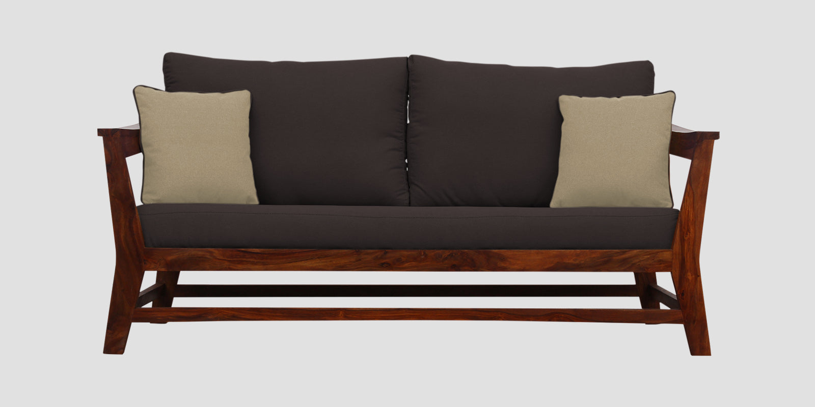 Fuju Fabric 3 Seater Sofa in Crypto Pebble Brown Colour - Febonic Living