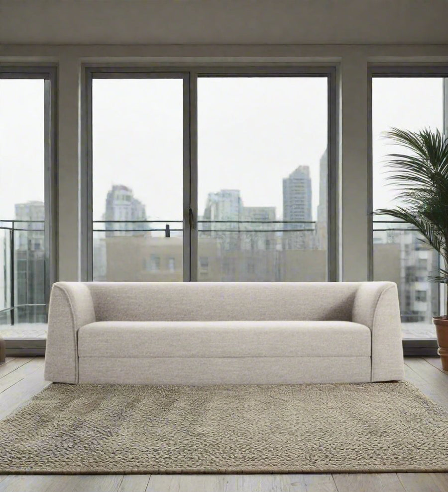 Hoppy  3 Seater Foldable  Bed Fabric Sofa - Ash Grey by Febonic Living