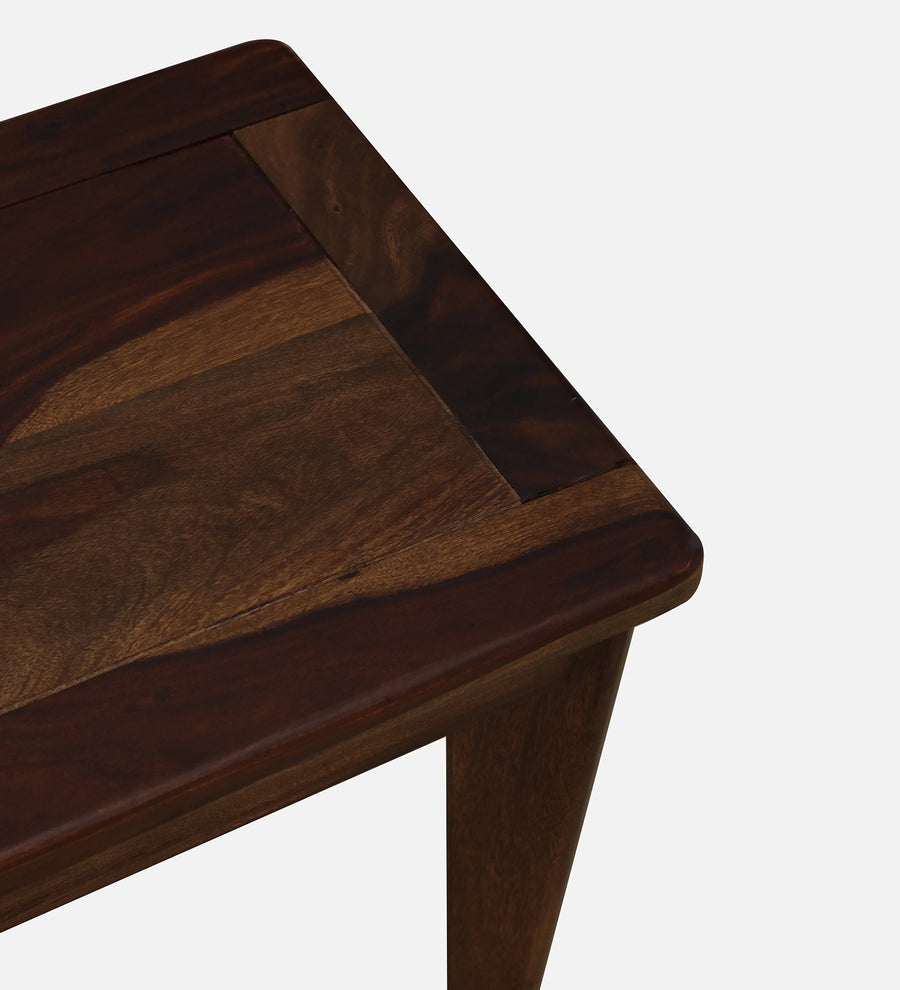 Simra Sheesham Wood 6 Seater Dining Set In Scratch Resistant Provincial Teak Finish With Marbel Top & Bench - Febonic Living