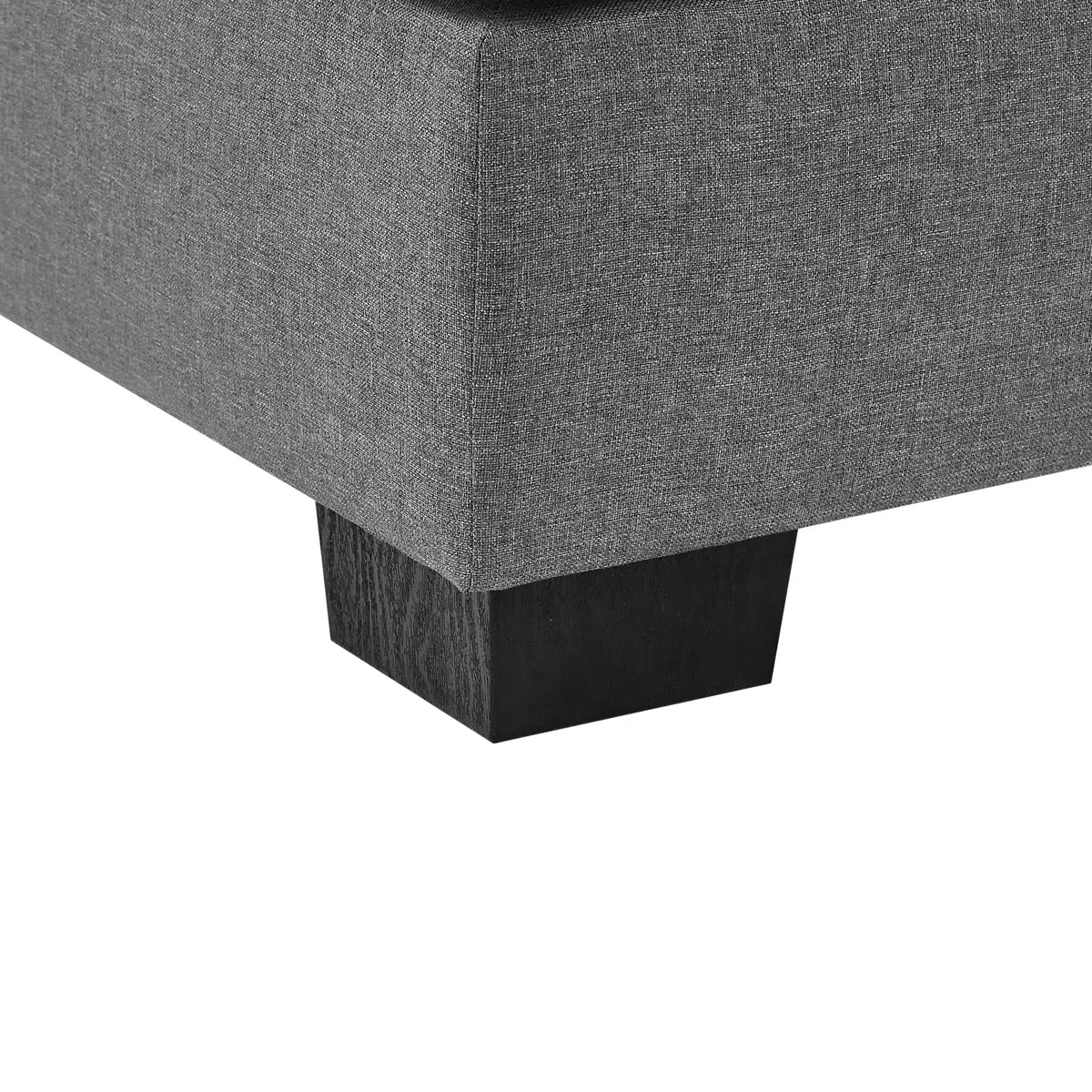 Varna Fabric Chaise Lounger In Charcoal Grey Colour