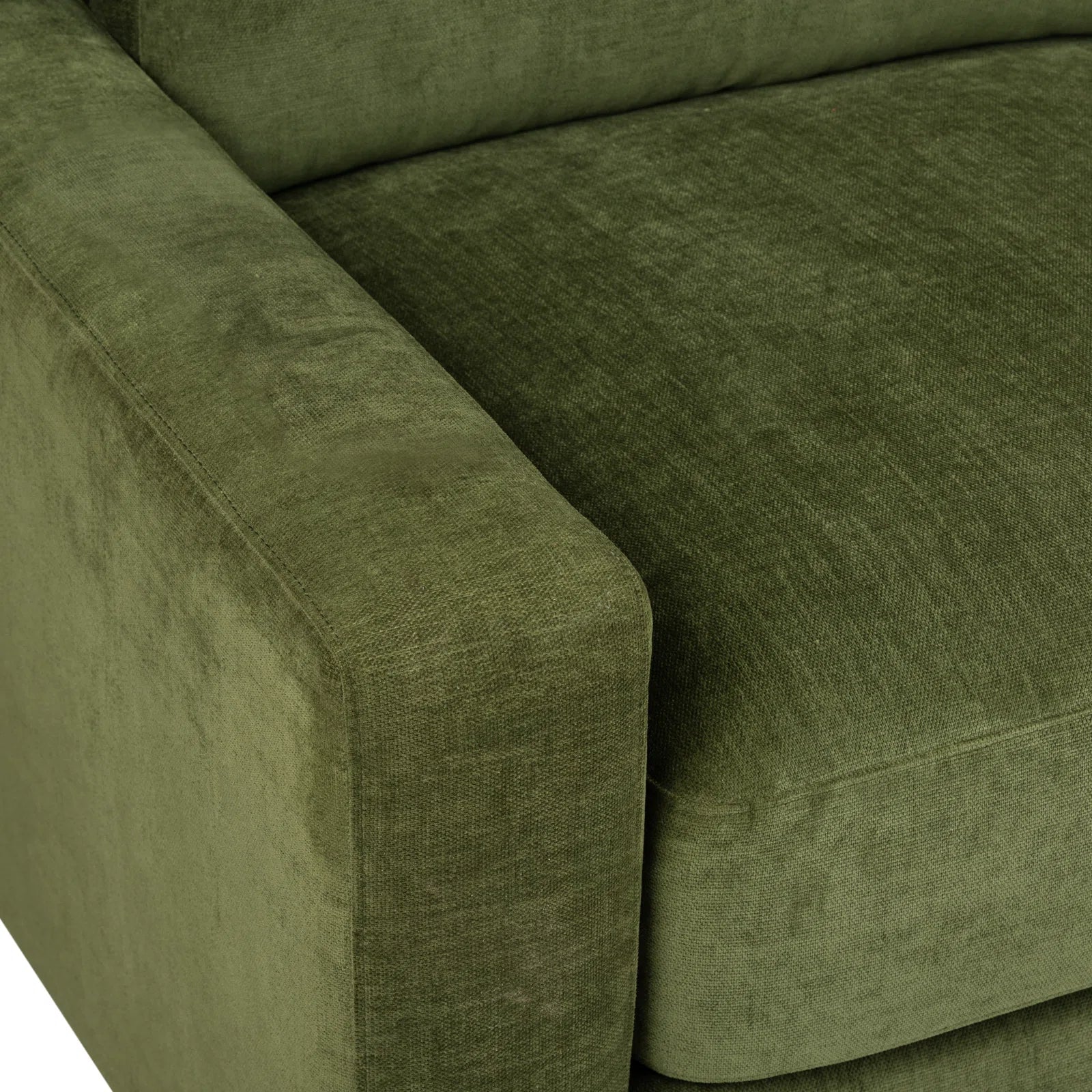 Adara Fabric 3 Seater Sofa In Olive Green Colour