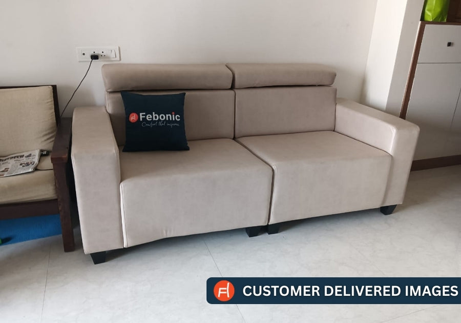 Hiro Fabric 3 Seater Sofa In Berry Wine Colour - Febonic Living