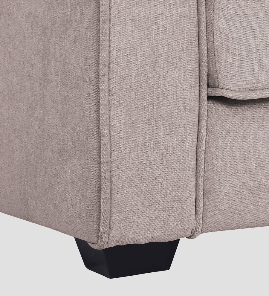 Hugo Fabric 1 Seater Sofa In Almond Beige Colour - Febonic Living