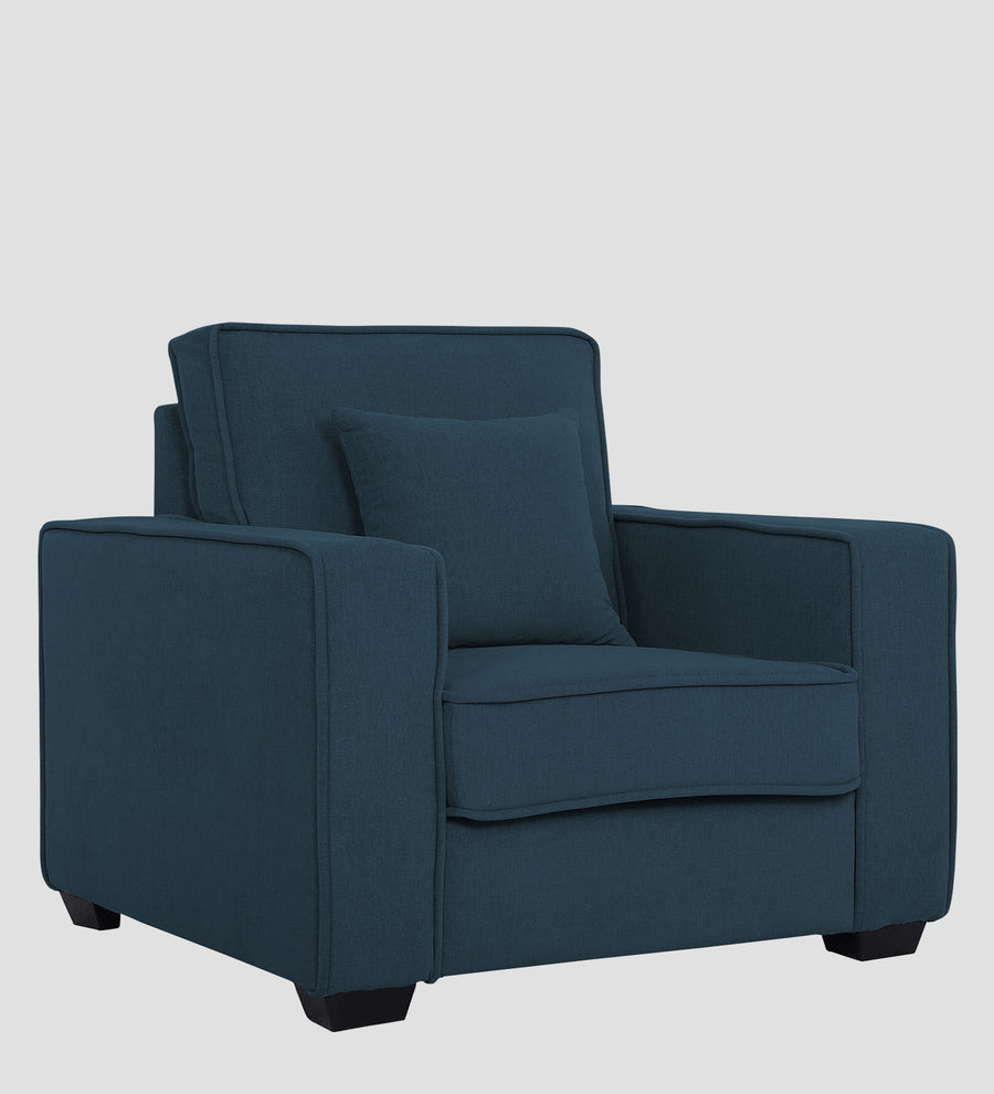Hugo Fabric 1 Seater Sofa In Cool Blue Colour - Febonic Living