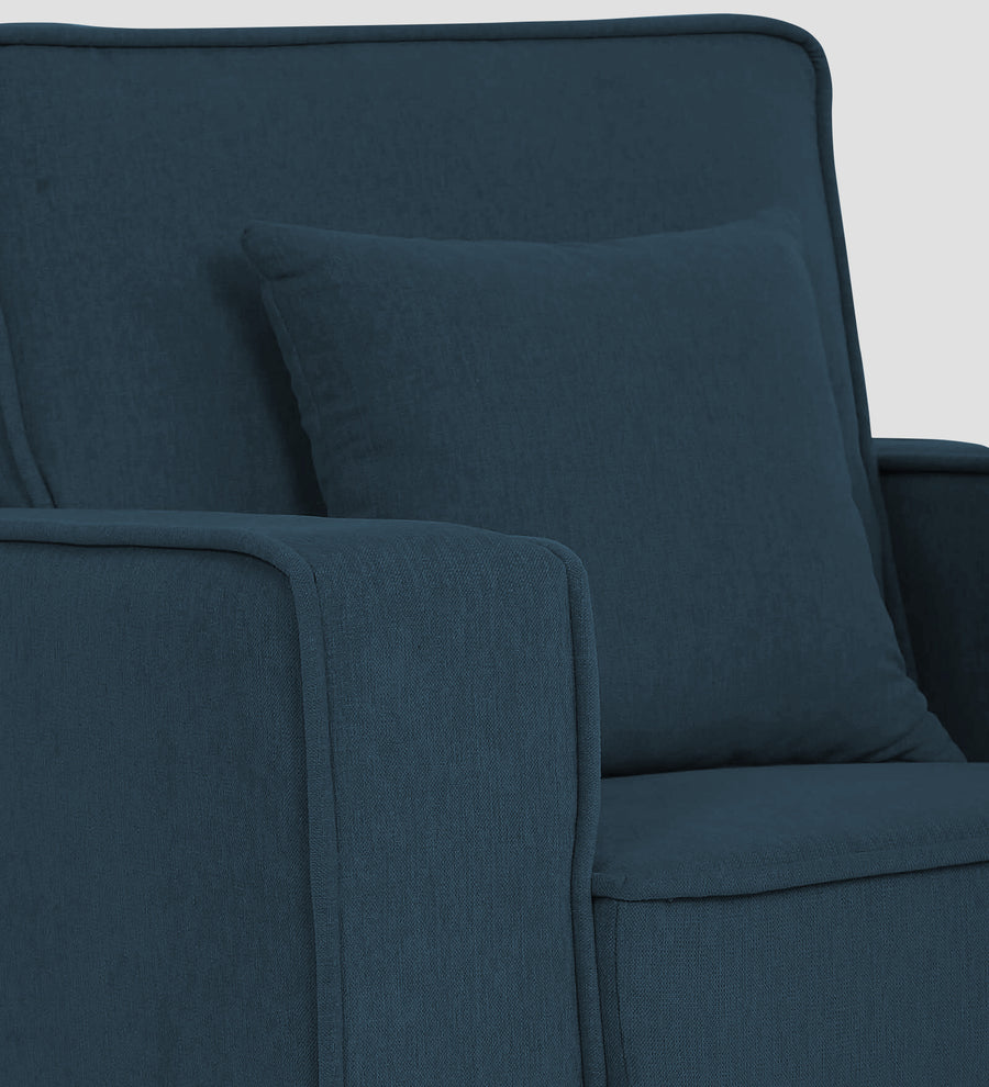 Hugo Fabric 1 Seater Sofa In Cool Blue Colour - Febonic Living