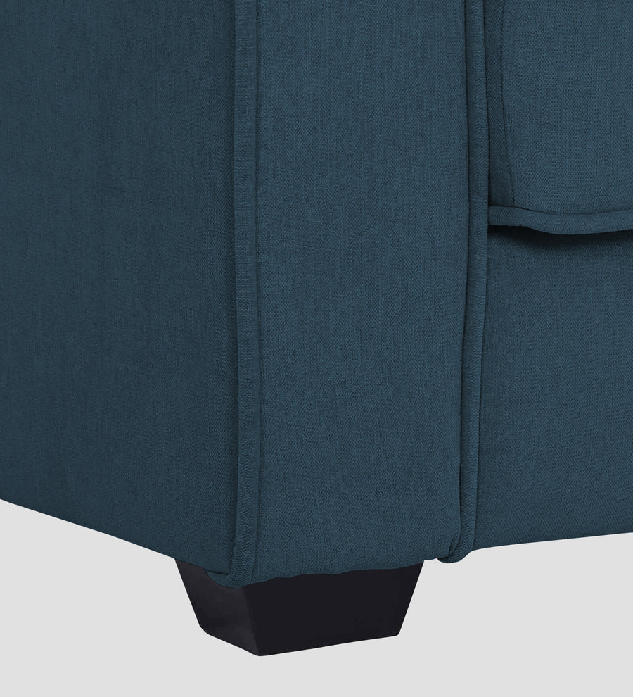 Hugo Fabric 1 Seater Sofa In Cool Blue Colour - Febonic Living
