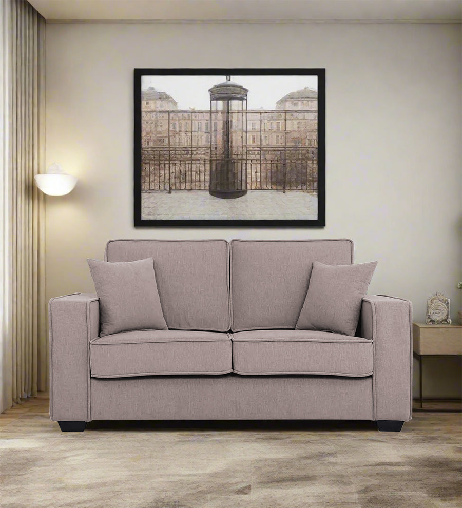 Hugo  2 Seater Fabric Sofa - Almond Beige by Febonic Living