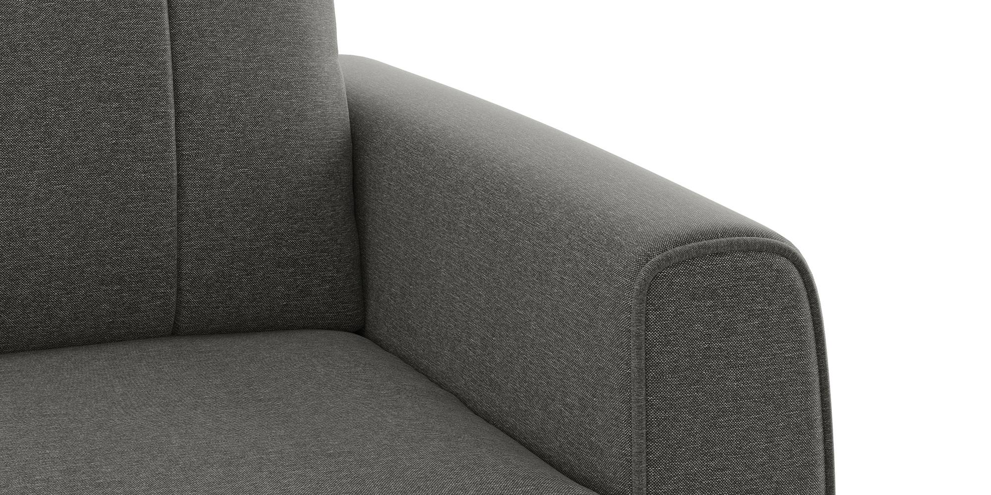 Hala Fabric 3 Seater Sofa In Charcoal Grey Colour