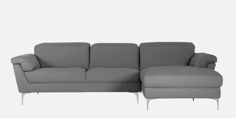 Halie Leatherette Lhs Sectional Sofa 2 Lounger In Dim Grey Colour - Febonic Living