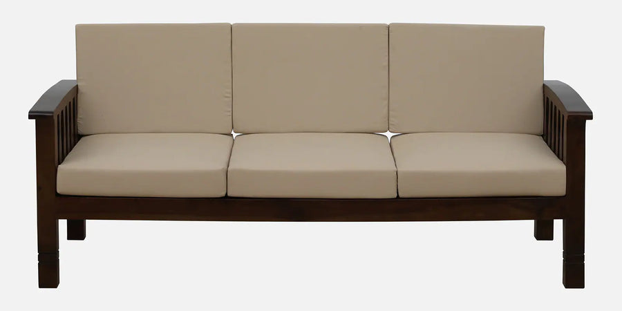 Tanji Sheesham Wood 3 Seater Sofa In Beige Colour - Febonic Living