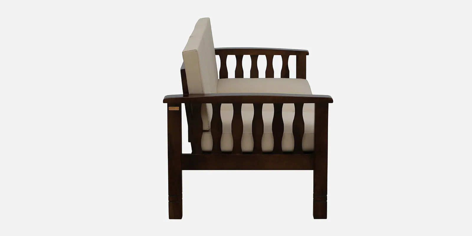 Tanji Sheesham Wood 3 Seater Sofa In Beige Colour - Febonic Living