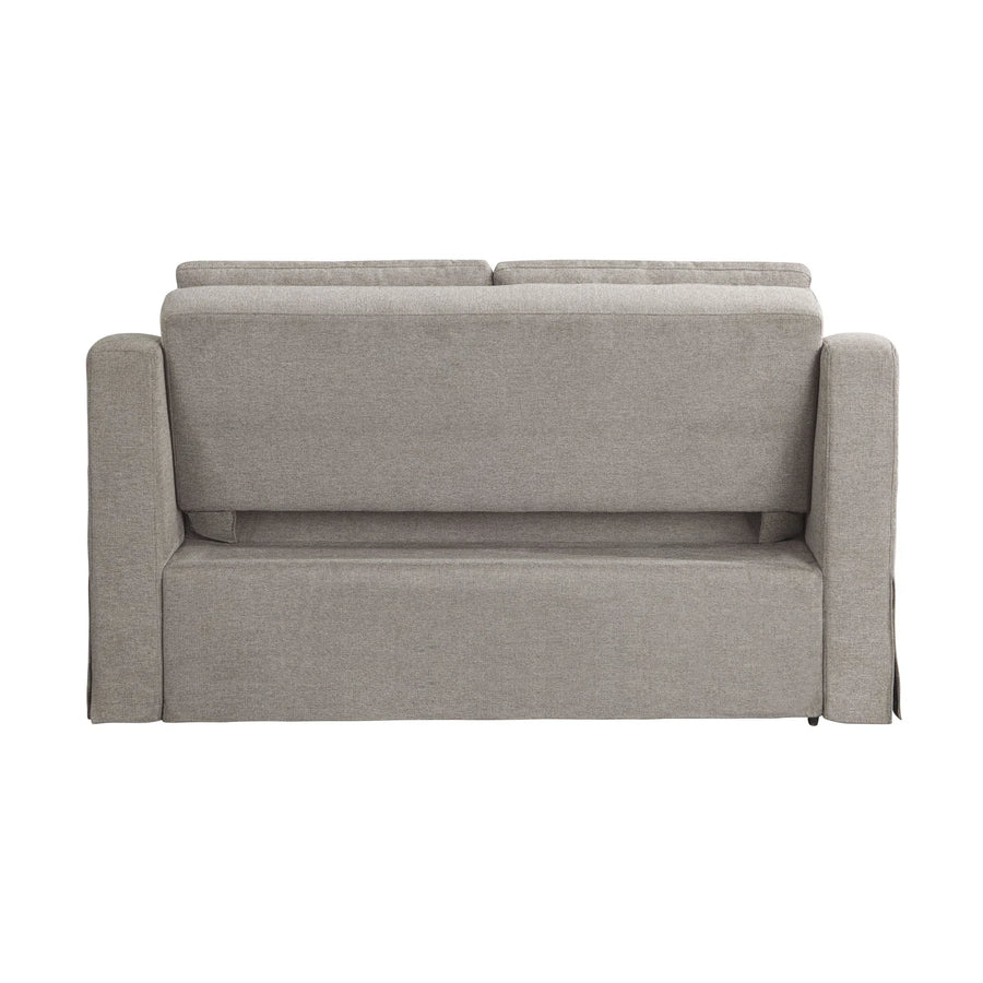 Tisla Fabric 2 Seater Pull Out Sofa Cum Bed In Silver Grey Colour - Febonic Living
