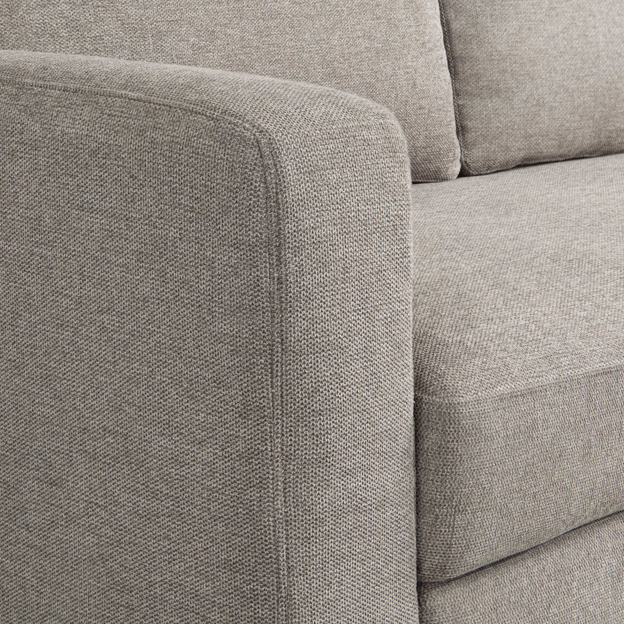 Tisla Fabric 2 Seater Pull Out Sofa Cum Bed In Silver Grey Colour - Febonic Living