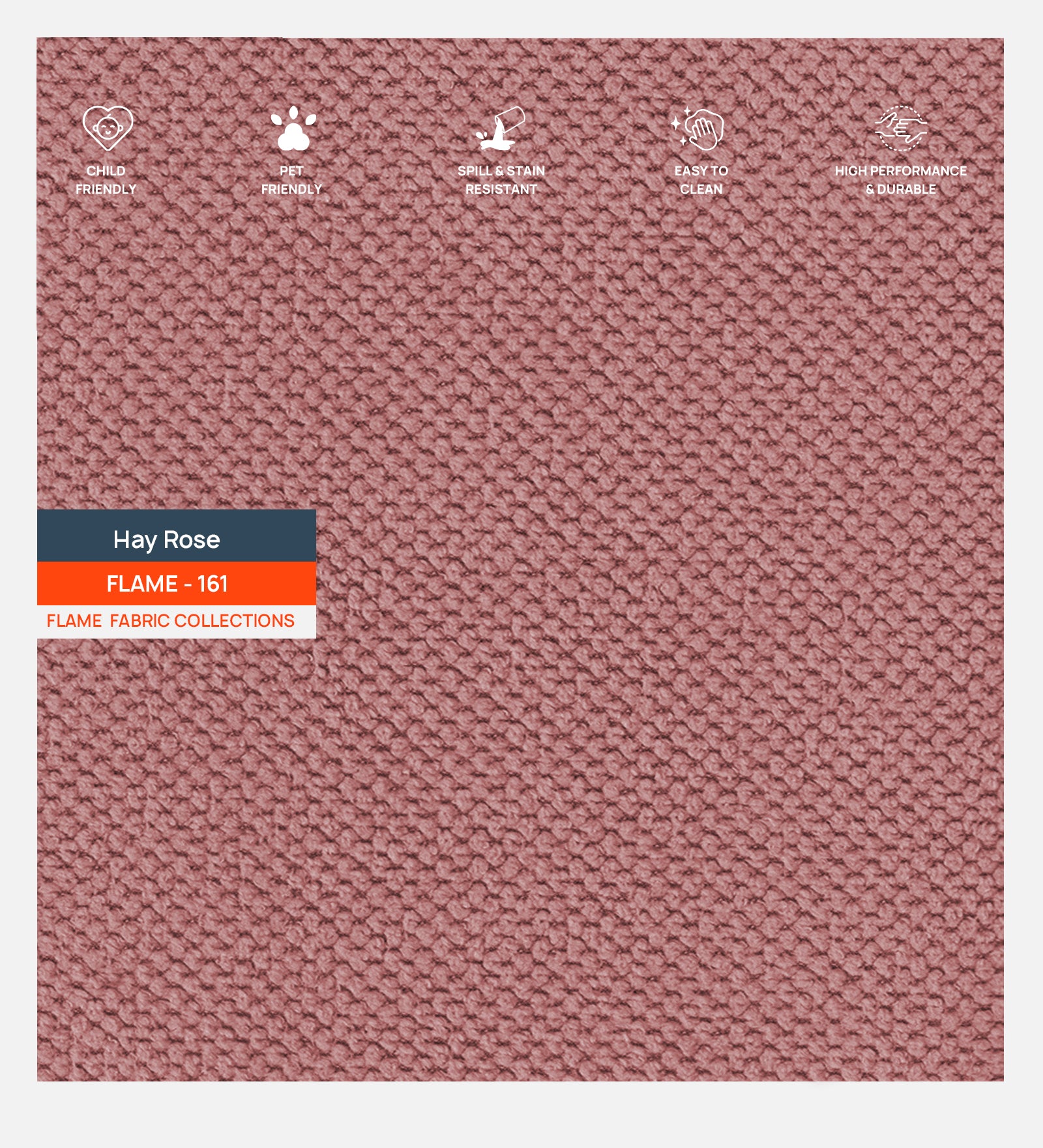 Polycotton Flame Fabric Hay Pink 161 Code