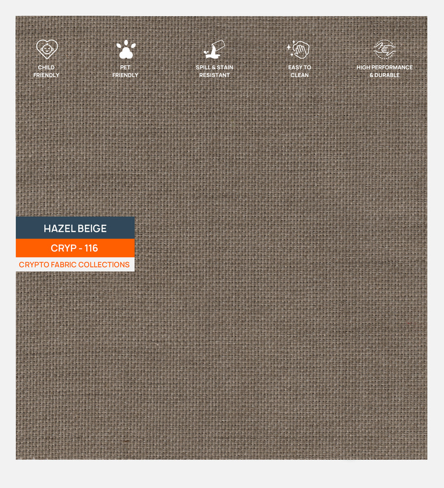 Marsela Fabric 1 Seater Sofa In Hazel Beige Colour - Febonic Living