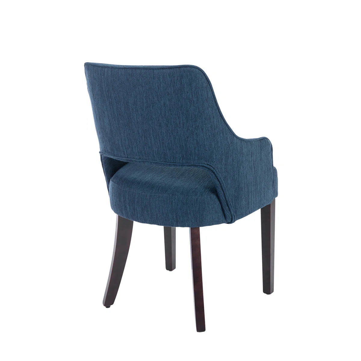 Milind Fabric Arm Chair In Denim Blue Colour (Set of 2)