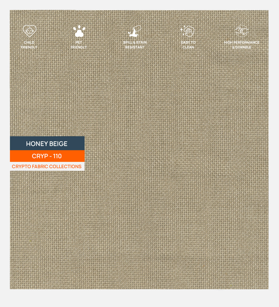 Wener Fabric 1 Seater Sofa In Honey Beige Colour - Febonic Living