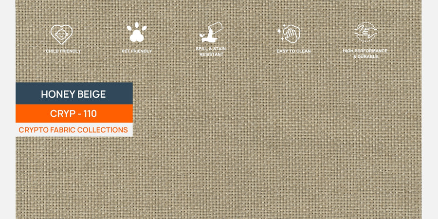 Marsela Fabric 2 Seater Sofa In Honey Beige Colour - Febonic Living