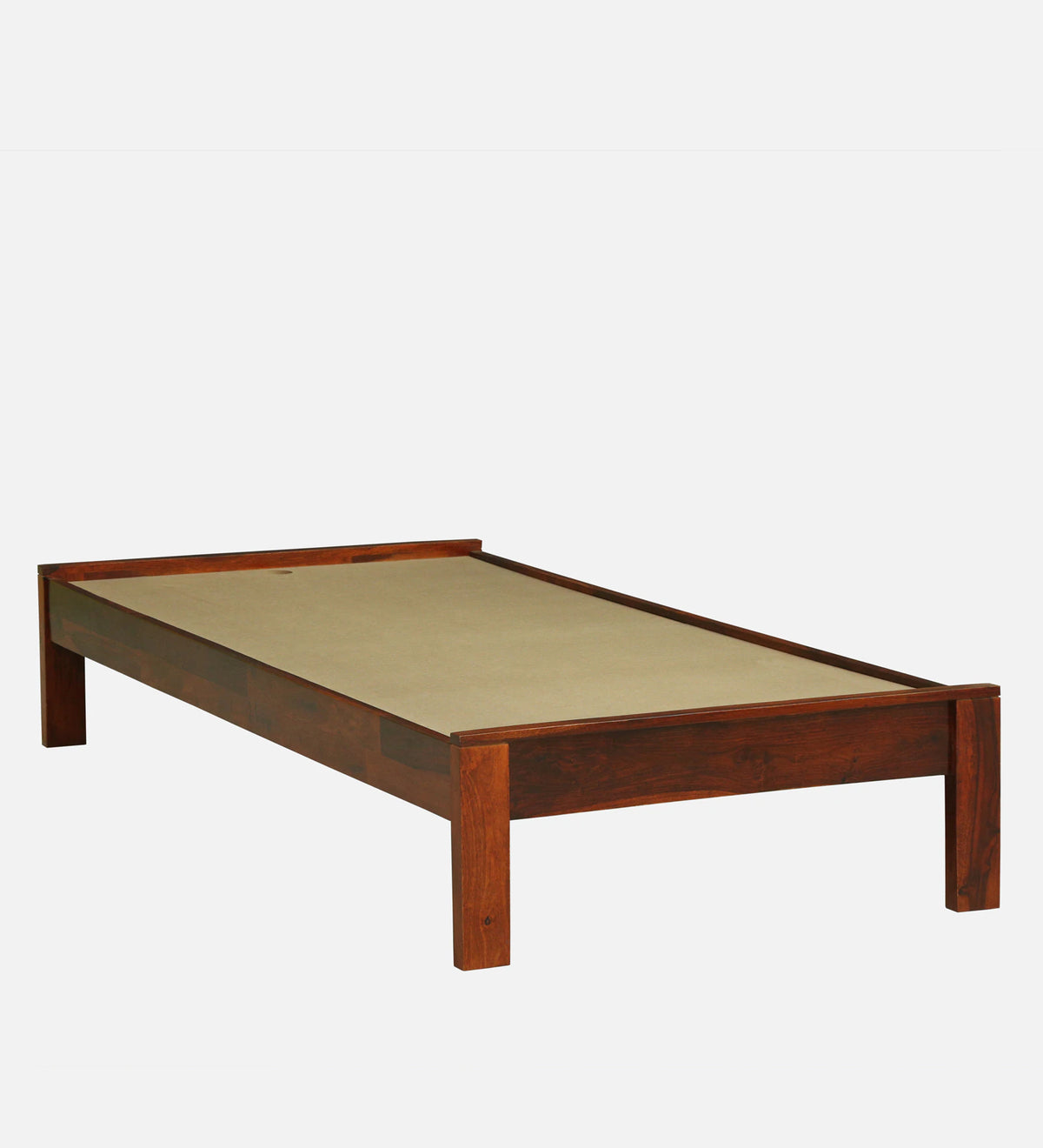 Horten Sheesham Wood Single Bed In Honey Oak Finish