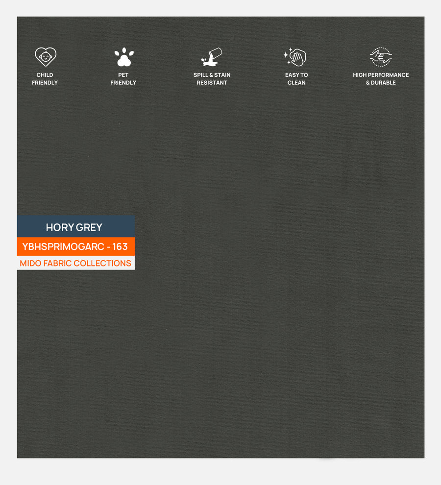 Velvet Mido Fabric Hory Grey 163 Code by Febonic Living