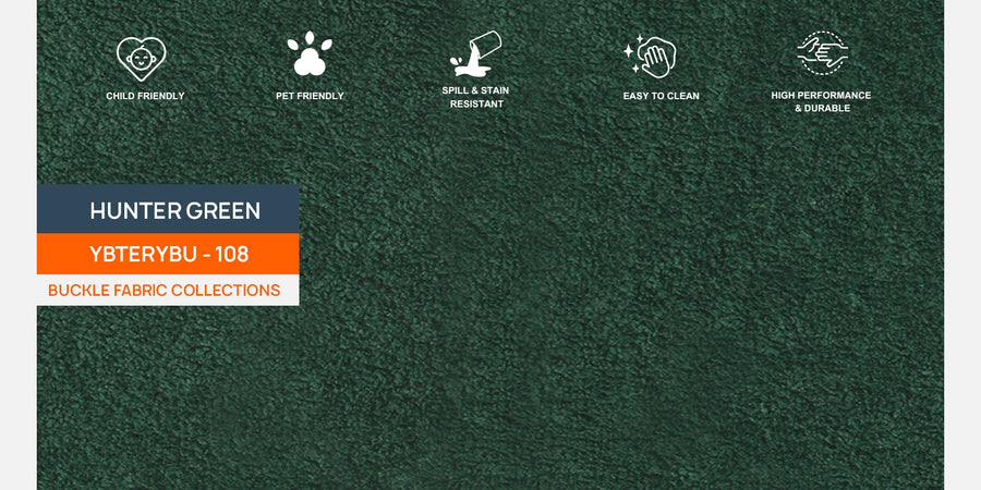 Corny Boucle Fabric 2 Seater Sofa In Hunter Green Colour - Febonic Living