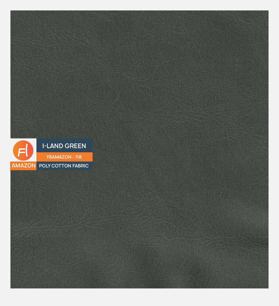 Textured suede Fabric I-Land Green 118 by Febonic Living